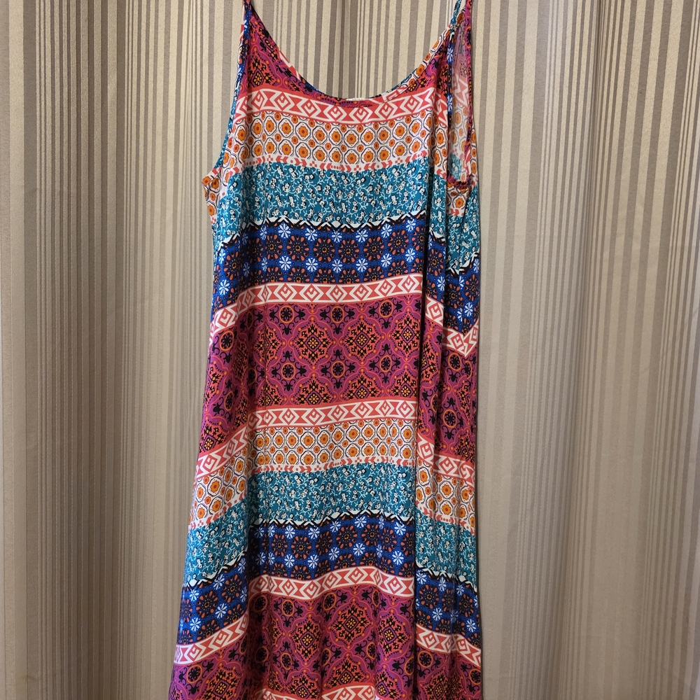 Vibrant Striped Mini Dress